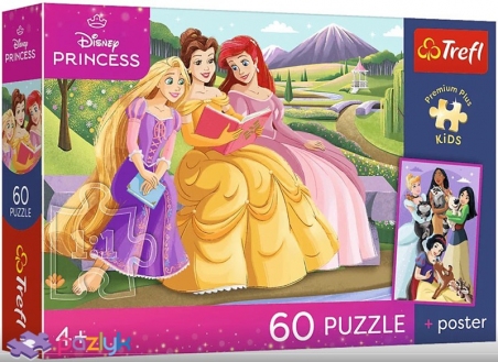 60 ел. Premium Plus Kids - Королівська сила Принцес / Disney Princess / Trefl