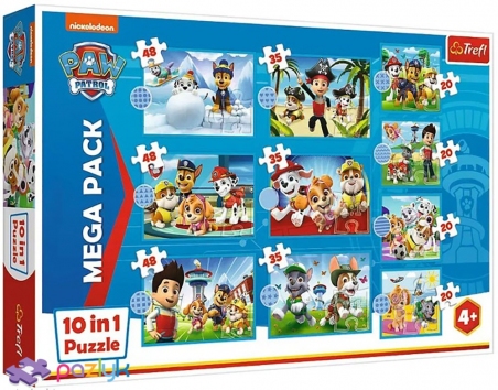 10 в 1 (4х20,3х35,3х48) ел. - Цуценячий патруль. Дієва команда / Viacom PAW Patrol / Trefl