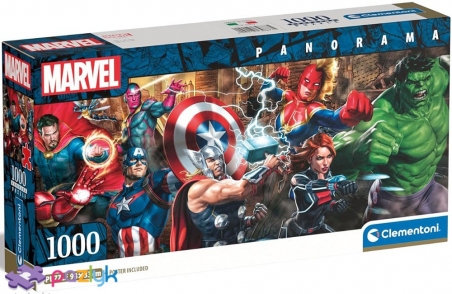 1000 эл. Compact Panorama - Мстители / Disney Marvel The Avengers / Clementoni