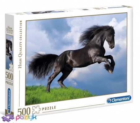 500 эл. High Quality Collection - Фризский черный конь / Clementoni