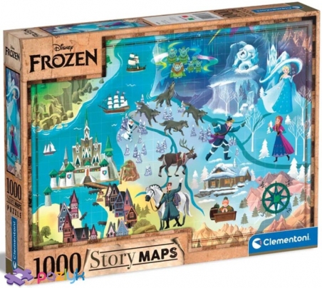 1000 эл. Story Maps - Холодное сердце / Disney Maps Frozen / Clementoni