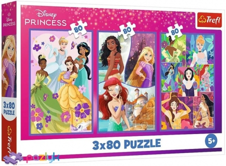 3 х 80 эл. - Принцессы-подруги / Disney Princess / Trefl