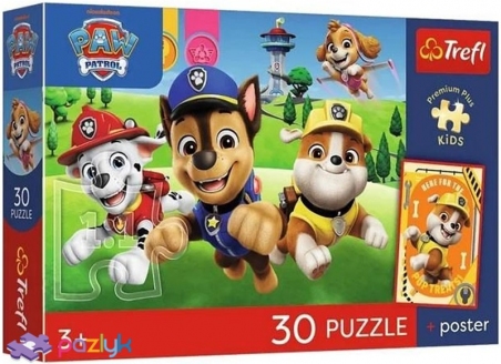 30 ел. Premium Plus Kids - Цуценячий патруль. Цуценята в дорозі / Viacom PAW Patrol / Trefl