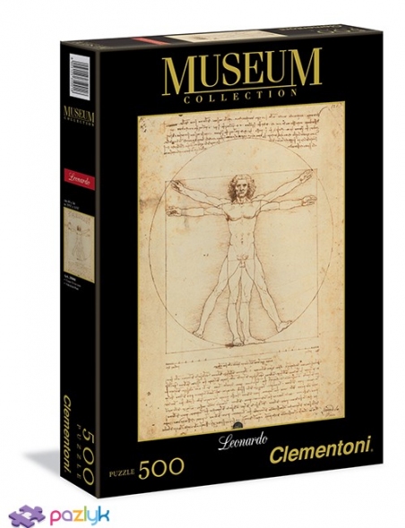 500 эл. Музейная Коллекция - Леонардо да Винчи. Витрувианский человек / Clementoni