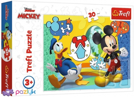 30 ел. - Мишка Міккі і весела хатинка / Disney Standard Characters / Trefl