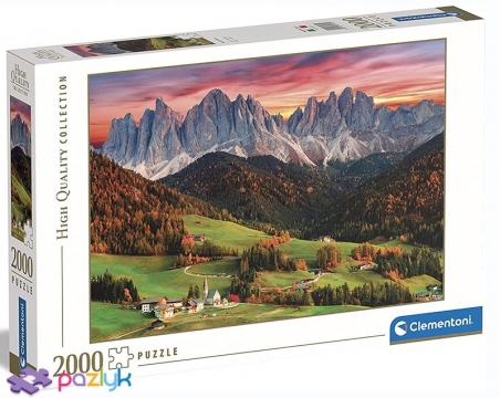 2000 ел. High Quality Collection - Долина Валь ді Фунес, Доломітові Альпи, Італія / Clementoni