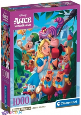 1000 зл. Compact - Алиса в стране чудес / Disney Alice in wonderland / Clementoni
