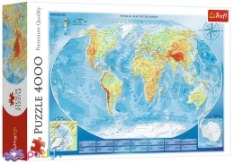 4000 ел. - Велика фізична карта світу / Trefl