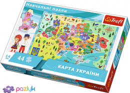 44 эл. Учебные - Карта Украины для детей (украиноязычная версия) / Trefl