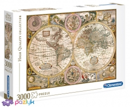 3000 эл. High Quality Collection - Старинная карта мира / Clementoni