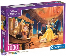1000 эл. Compact - Красавица и чудовище / Disney Princess / Clementoni