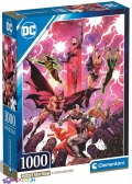 1000 эл. Compact - Лига справедливости. Коллаж № 2 / Warner Justice League. DC Comics. WB Shield / Clementoni