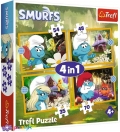 4 в 1 (35,48,54,70) эл. - Жизнь в деревне Смурфов / The Smurfs / Trefl
